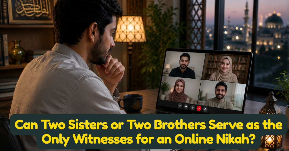 Can Two Sisters or Two Brothers Serve as the Only Witnesses for an Online Nikah?