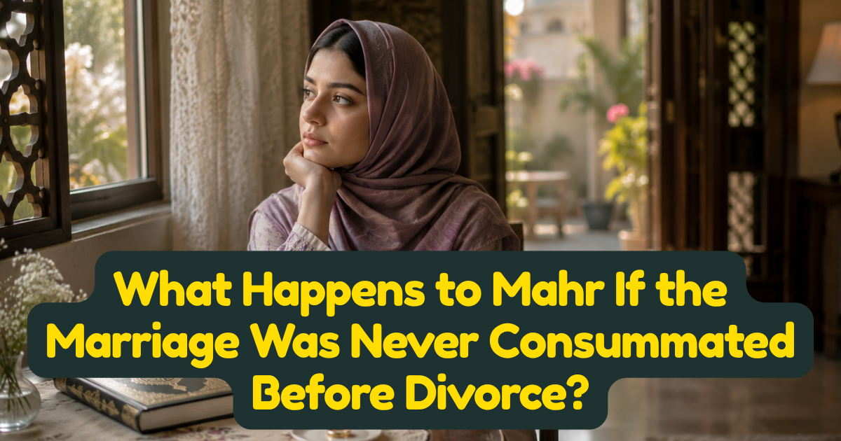 What Happens to Mahr If the Marriage Was Never Consummated Before Divorce?