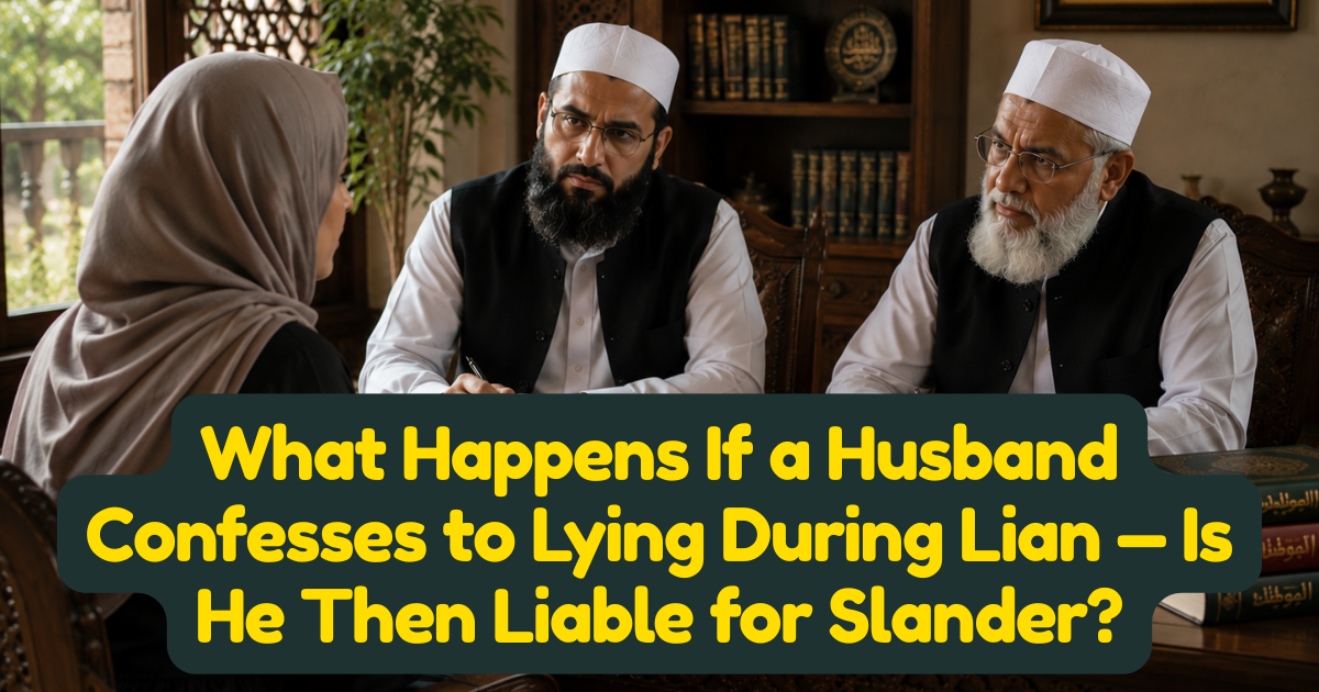 What Happens If a Husband Confesses to Lying During Lian — Is He Then Liable for Slander?