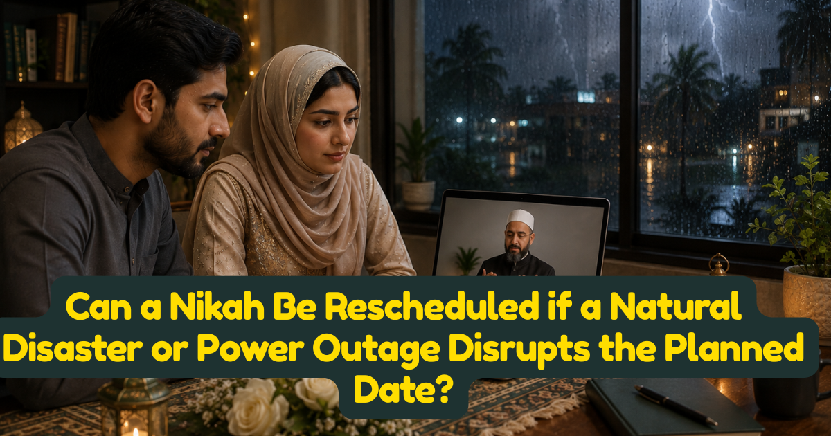 Can a Nikah Be Rescheduled if a Natural Disaster or Power Outage Disrupts the Planned Date?