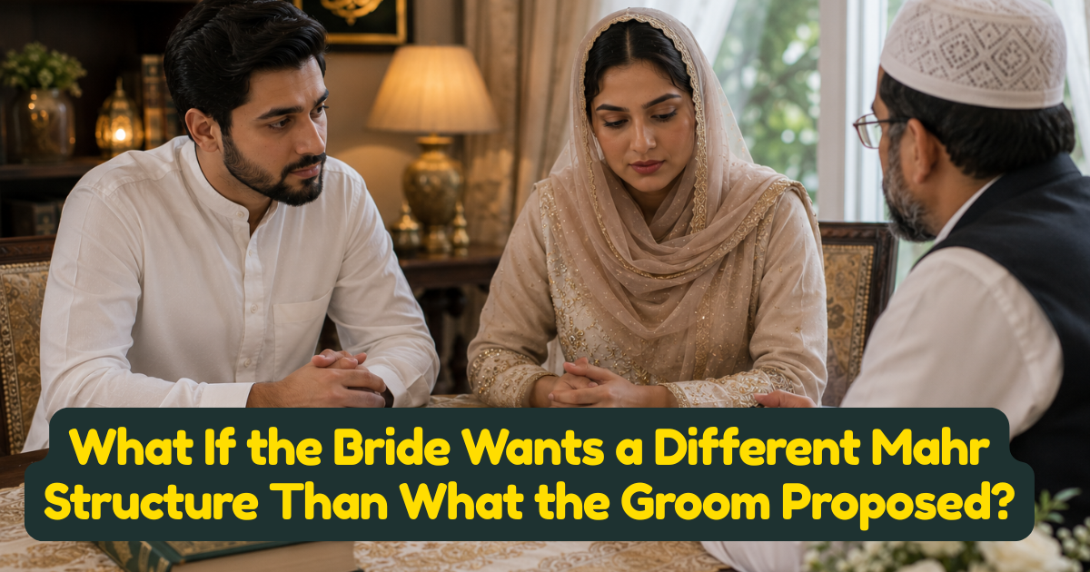 What If the Bride Wants a Different Mahr Structure Than What the Groom Proposed?