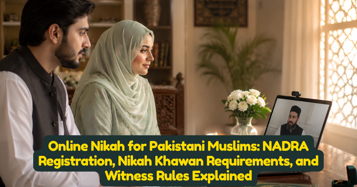 Online Nikah for Pakistani Muslims: NADRA Registration, Nikah Khawan Requirements, and Witness Rules Explained
