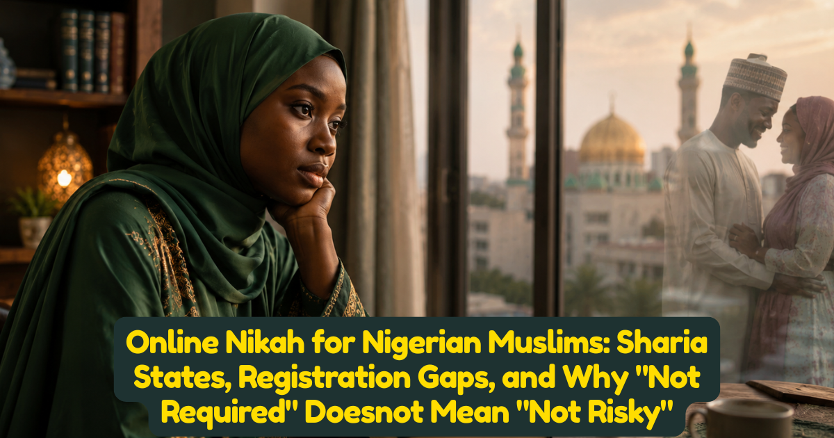 Online Nikah for Nigerian Muslims: Sharia States, Registration Gaps, and Why "Not Required" Doesnot Mean "Not Risky"