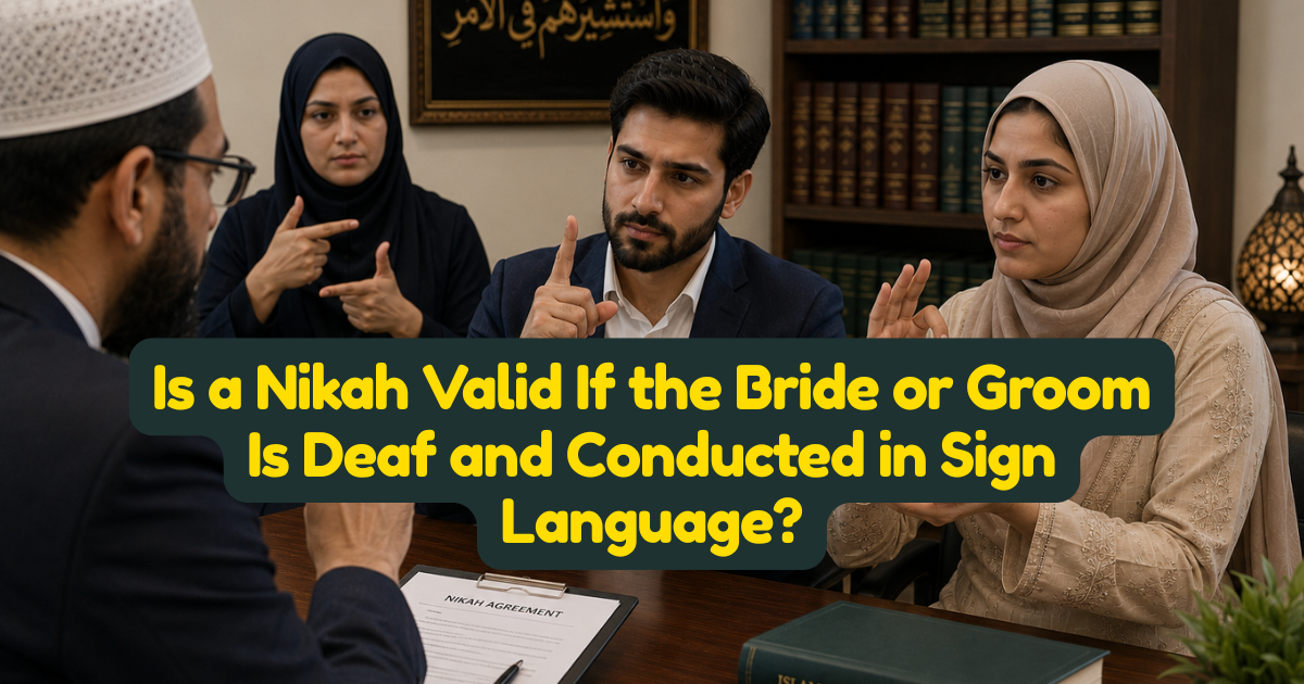 Is a Nikah Valid If the Bride or Groom Is Deaf and Conducted in Sign Language?