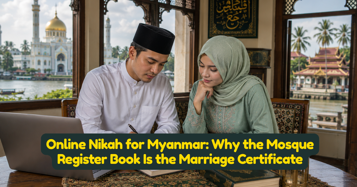 Online Nikah for Myanmar: Why the Mosque Register Book Is the Marriage Certificate