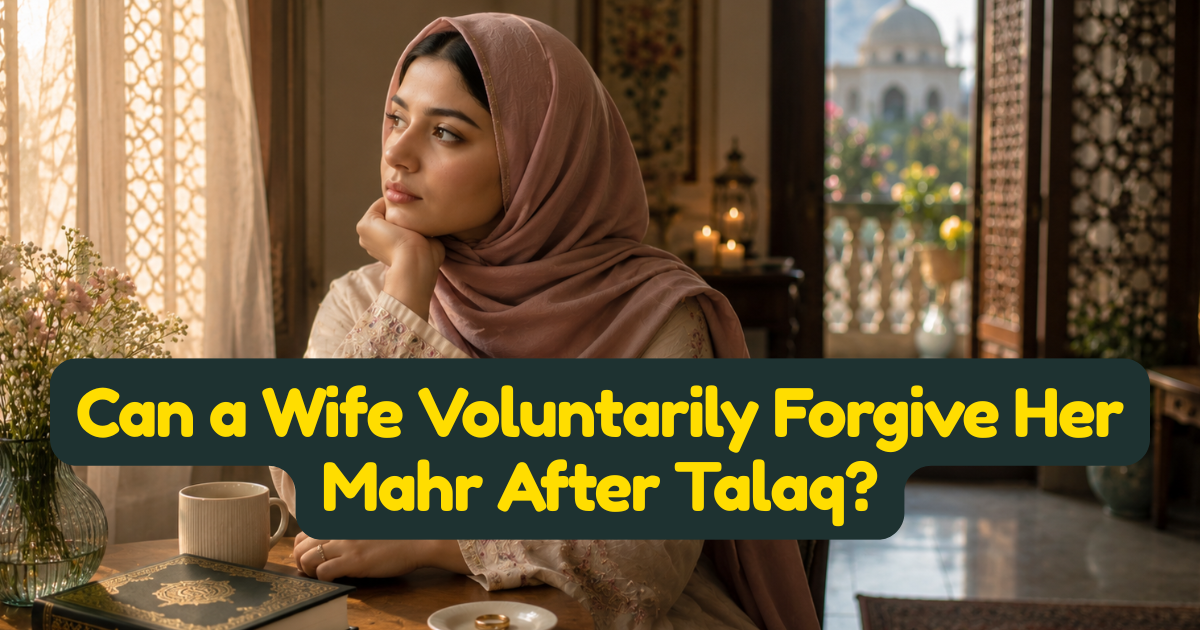 Can a Wife Voluntarily Forgive Her Mahr After Talaq?
