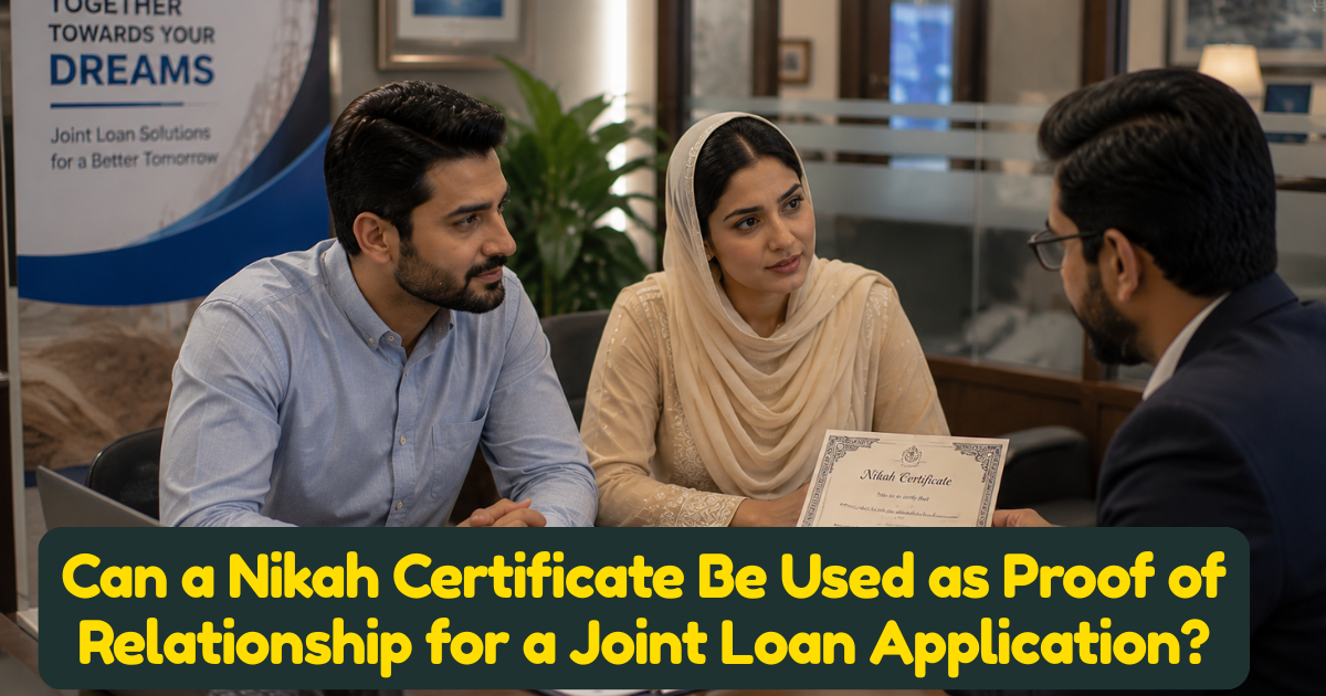 Can a Nikah Certificate Be Used as Proof of Relationship for a Joint Loan Application?