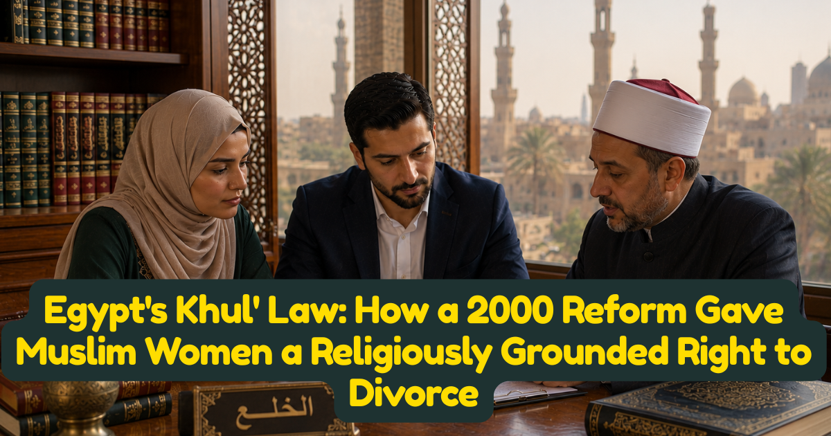 Egypts Khul Law: How a 2000 Reform Gave Muslim Women a Religiously Grounded Right to Divorce