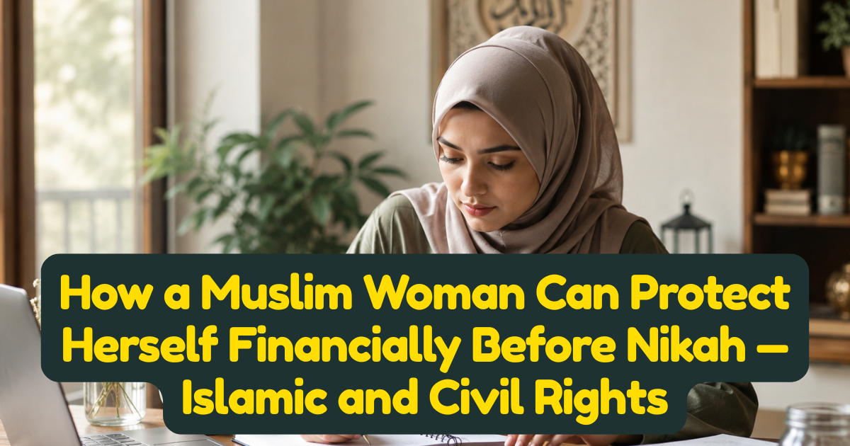 How a Muslim Woman Can Protect Herself Financially Before Nikah — Islamic and Civil Rights